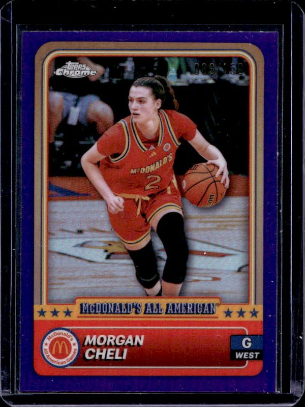 Morgan Cheli 2024 Topps Chrome McDonald's All-American #16 Purple Refractor /150 RAW