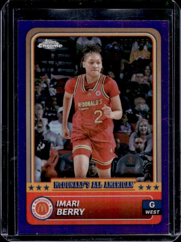 Imari Berry 2024 Topps Chrome McDonald's All-American #13 Purple Refractor /150 RAW