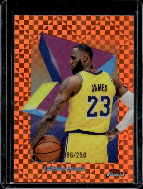 LeBron James 2024 Topps Finest #45 Base Common - Orange X-Fractor /250 RAW