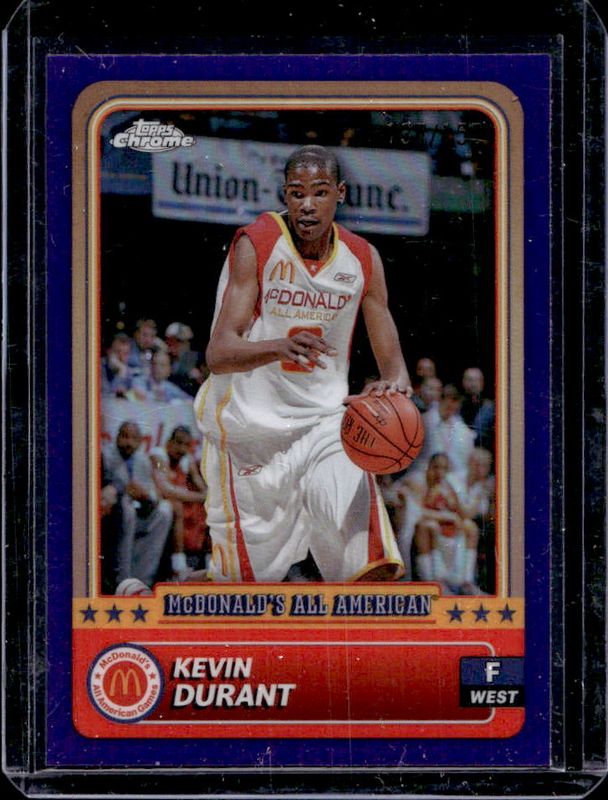 Kevin Durant 2024 Topps Chrome McDonald's All-American #45 Purple Refractor /150 RAW