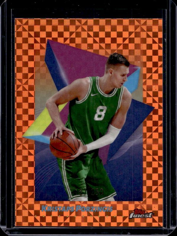 Kristaps Porzingis 2024 Topps Finest #5 Base Common - Orange X-Fractor /250 RAW