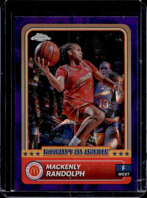 Mackenly Randolph 2024 Topps Chrome McDonald's All-American #21 Purple Refractor /150 RAW