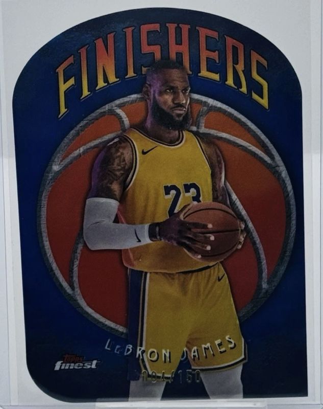LeBron James 2024 Topps Finest #F-2 Finishers - Blue Refractor /150 RAW