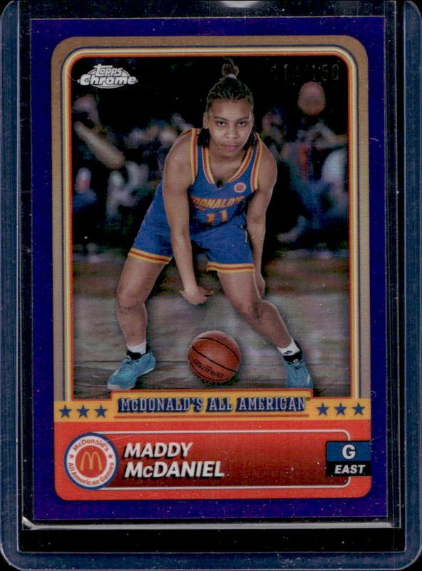 Maddy McDaniel 2024 Topps Chrome McDonald's All-American #7 Purple Refractor /150 RAW