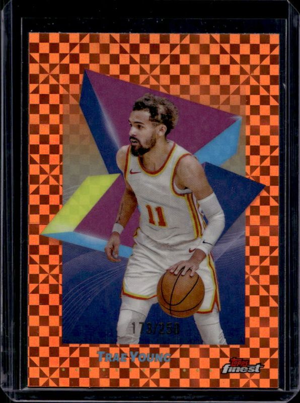 Trae Young 2024 Topps Finest #2 Base Common - Orange X-Fractor /250 RAW