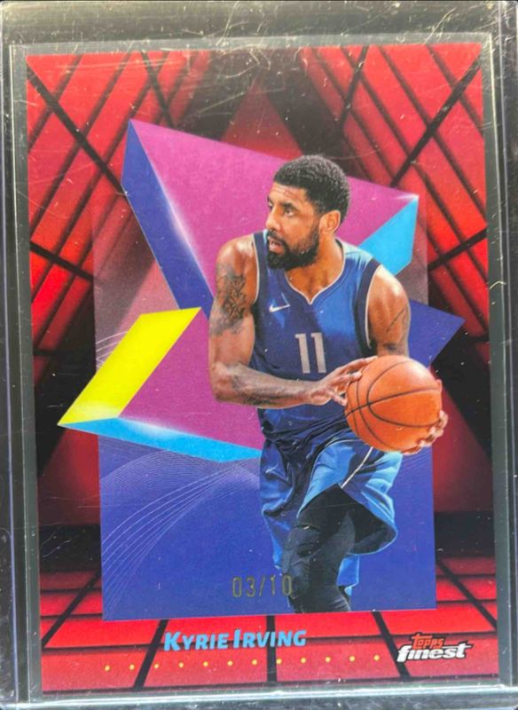 Kyrie Irving 2024 Topps Finest #22 Base Common - Red Black Vapor Refractor /10 RAW