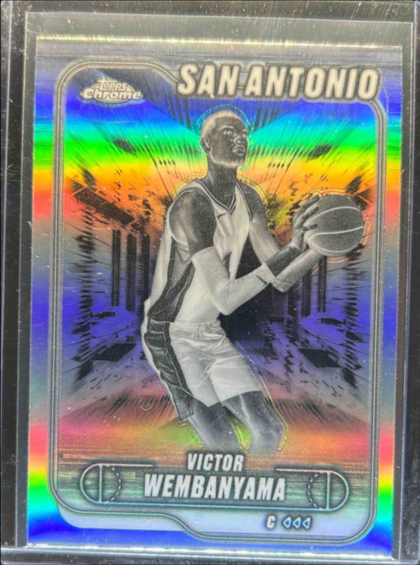 Victor Wembanyama 2024 Topps Chrome #193 Negative Refractor RAW