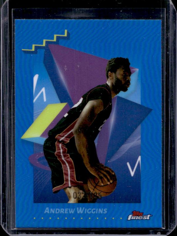 Andrew Wiggins 2024 Topps Finest #189 Base Uncommon - Blue Refractor /125 RAW