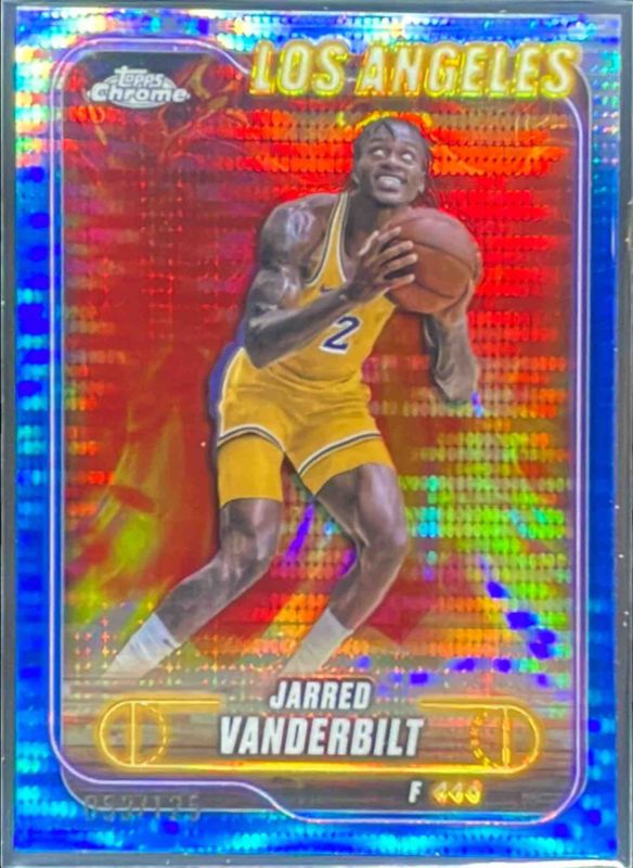 Jarred Vanderbilt 2024 Topps Chrome #27 Blue Sonar Refractor /125 RAW