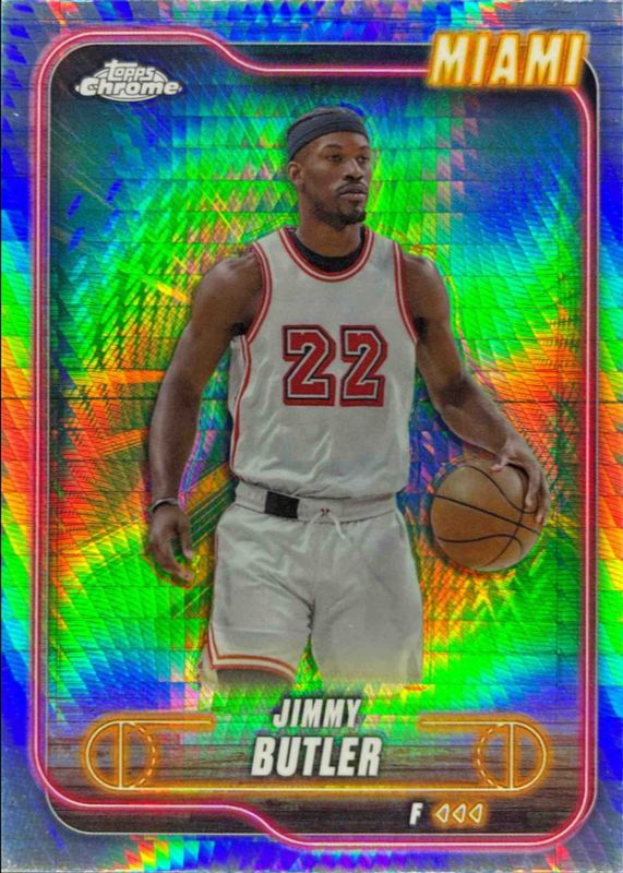 Jimmy Butler 2024 Topps Chrome #16 Prism Refractor RAW