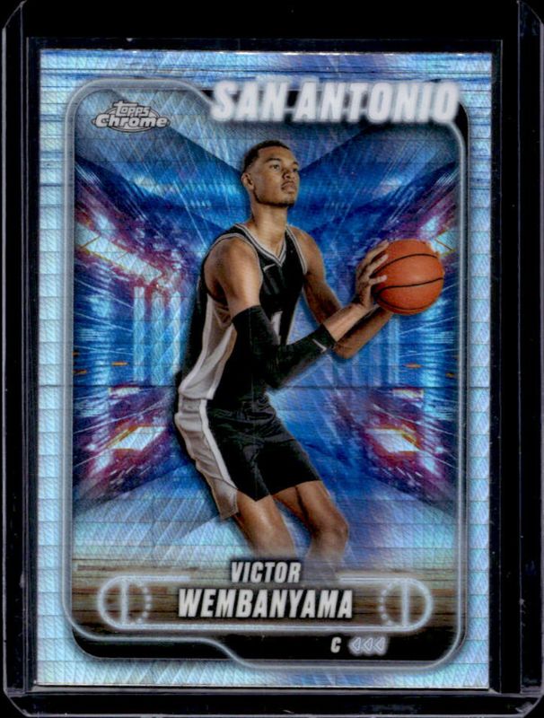 Victor Wembanyama 2024 Topps Chrome #193 Prism Refractor RAW