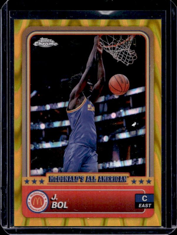 J Bol 2024 Topps Chrome McDonald's All-American #26 Gold RayWave Refractor /50 RAW
