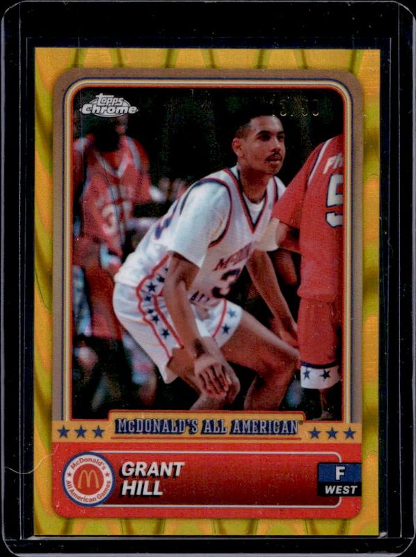 Grant Hill 2024 Topps Chrome McDonald's All-American #44 Gold RayWave Refractor /50 RAW