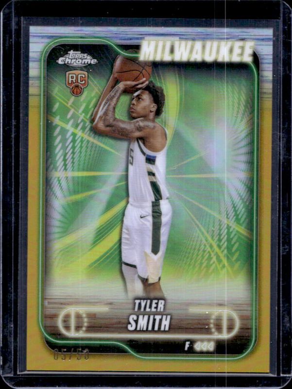Tyler Smith 2024 Topps Chrome #196 Gold Refractor /50 Rookie RAW