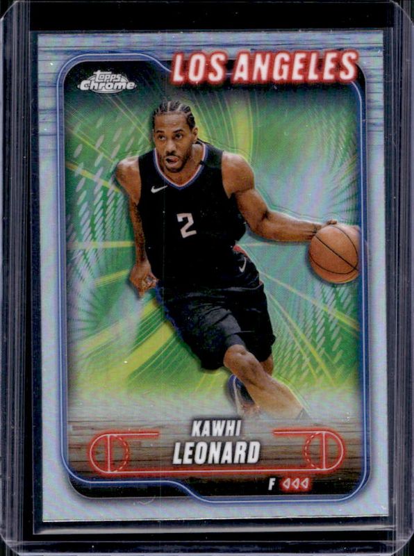 Kawhi Leonard 2024 Topps Chrome #120 Refractor RAW