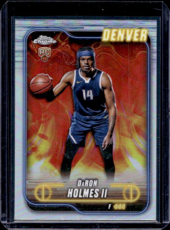 DaRon Holmes II 2024 Topps Chrome #195 Refractor Rookie RAW
