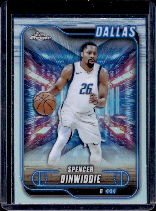 Spencer Dinwiddie 2024 Topps Chrome #175 Refractor RAW