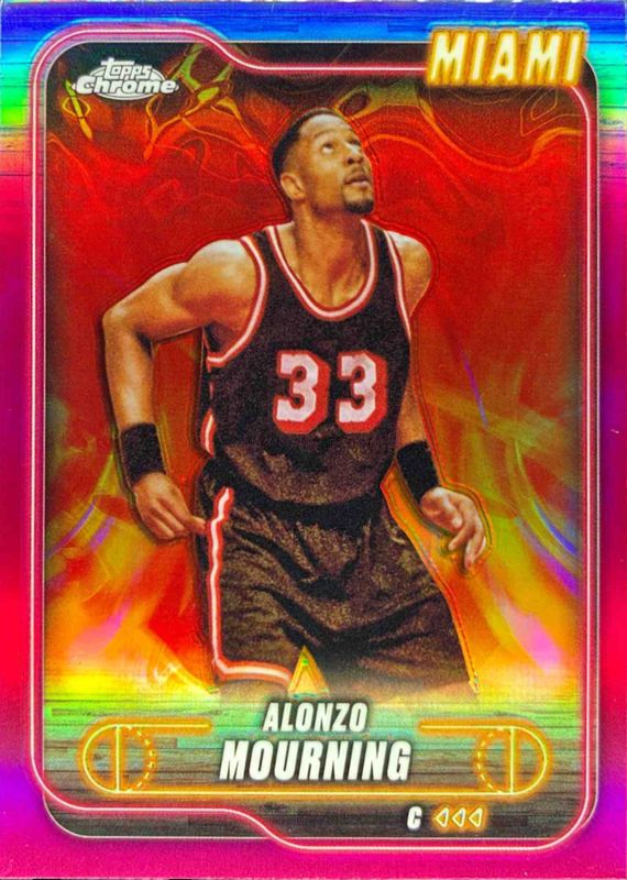 Alonzo Mourning 2024 Topps Chrome #9 Magenta Refractor RAW