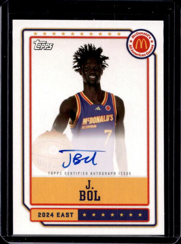 J Bol 2024 Topps Chrome McDonald's All-American #EA-JO Event Autographs RAW