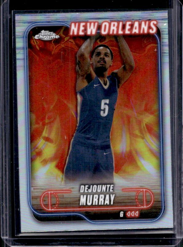 Dejounte Murray 2024 Topps Chrome #73 Refractor RAW
