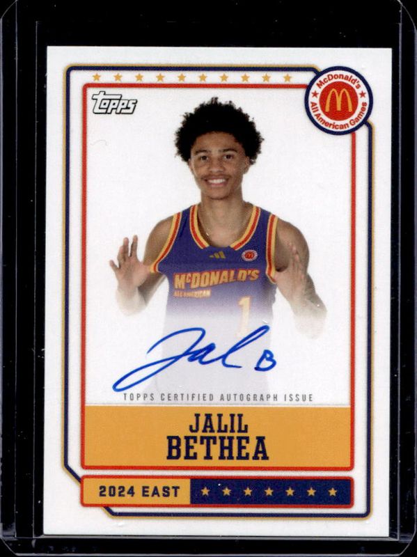 Jalil Bethea 2024 Topps Chrome McDonald's All-American #EA-JB Event Autographs RAW