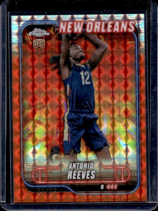 Antonio Reeves 2024 Topps Chrome #131 Orange Geometric Refractor /25 RAW