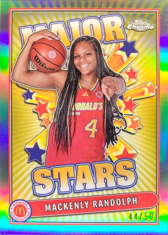 Mackenly Randolph 2024 Topps Chrome McDonald's All-American #SES-MAR Major Stars - Gold Refractor /50 RAW