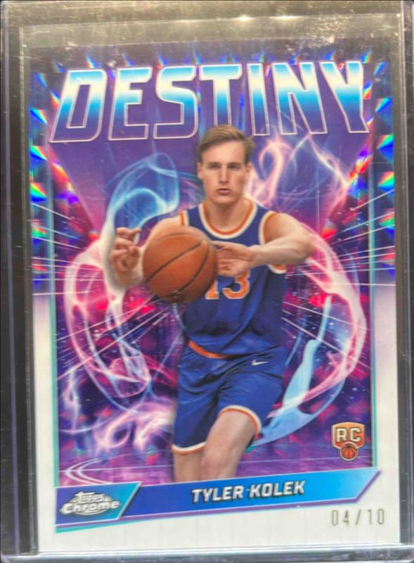 Tyler Kolek 2024 Topps Chrome #D-23 Destiny - White Geometric Refractor /10 Rookie RAW