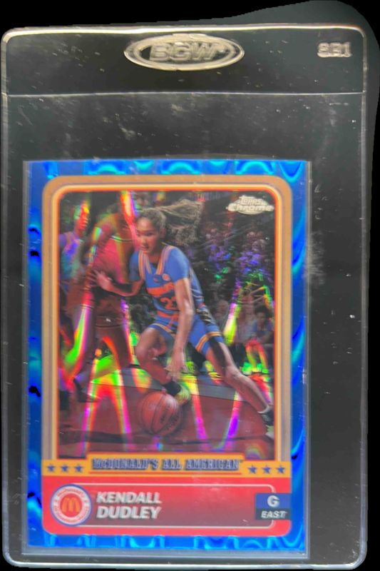 Kendall Dudley 2024 Topps Chrome McDonald's All-American #2 Blue RayWave Refractor RAW