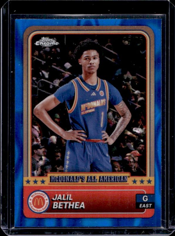 Jalil Bethea 2024 Topps Chrome McDonald's All-American #25 Blue RayWave Refractor RAW