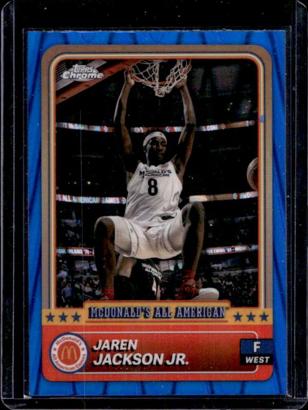 Jaren Jackson Jr. 2024 Topps Chrome McDonald's All-American #94 Blue RayWave Refractor RAW