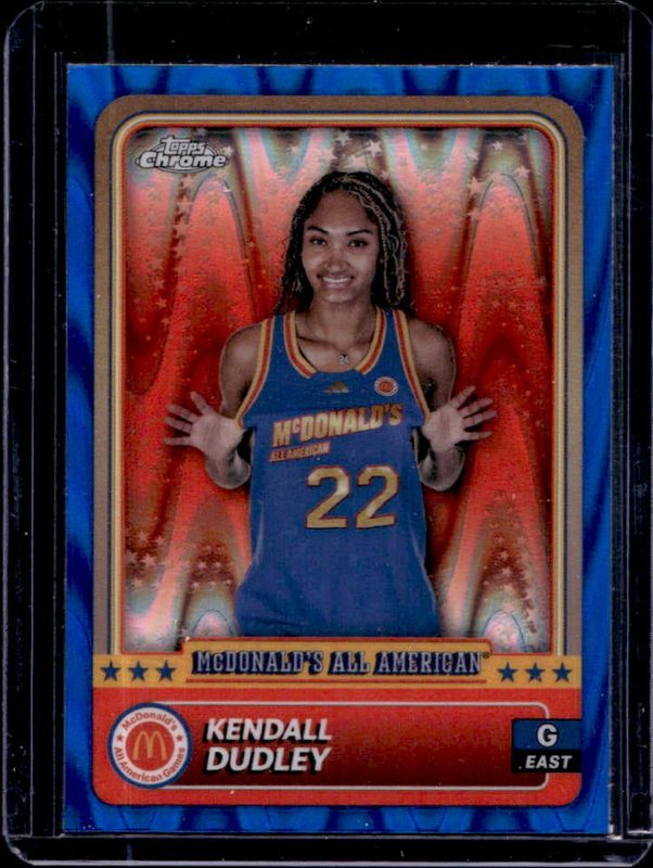 Kendall Dudley 2024 Topps Chrome McDonald's All-American #52 Blue RayWave Refractor RAW
