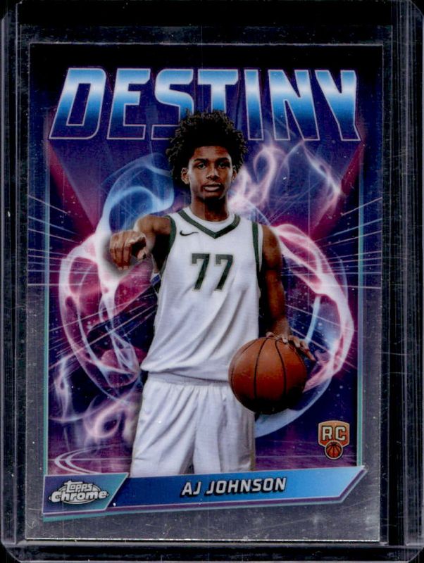 AJ Johnson 2024 Topps Chrome #D-16 Destiny Rookie RAW