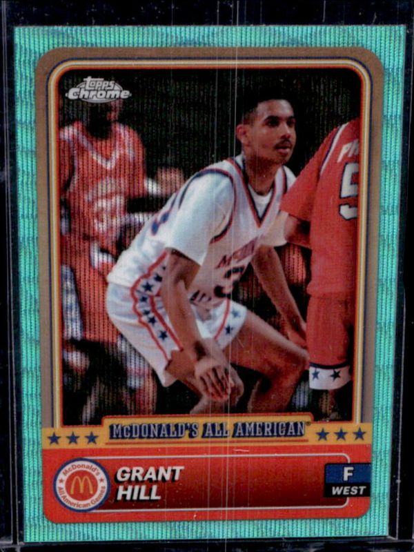 Grant Hill 2024 Topps Chrome McDonald's All-American #44 Blue RayWave Refractor RAW
