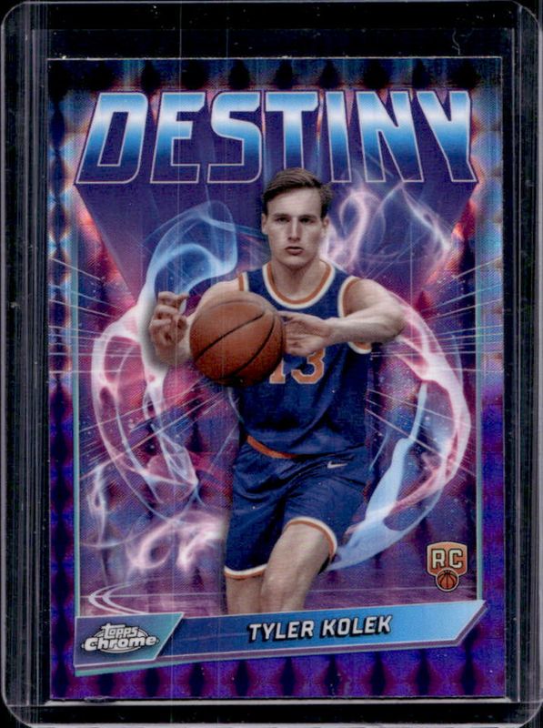 Tyler Kolek 2024 Topps Chrome #D-23 Destiny - Purple Geometric Refractor Rookie RAW