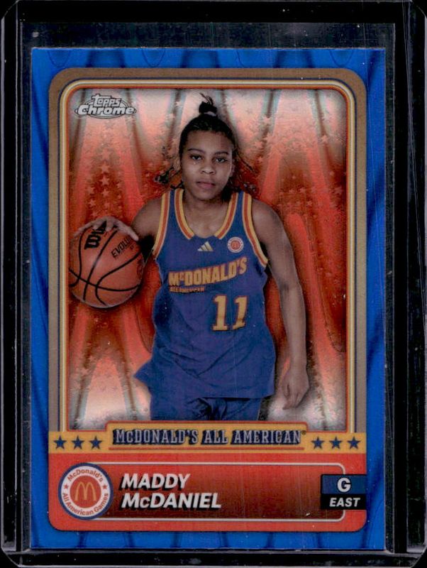 Maddy McDaniel 2024 Topps Chrome McDonald's All-American #57 Blue RayWave Refractor RAW