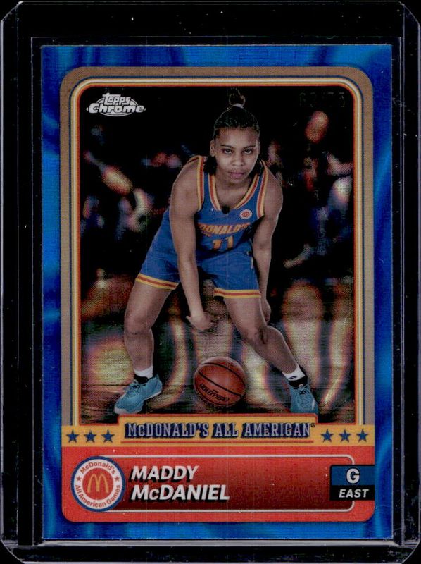 Maddy McDaniel 2024 Topps Chrome McDonald's All-American #7 Blue RayWave Refractor RAW