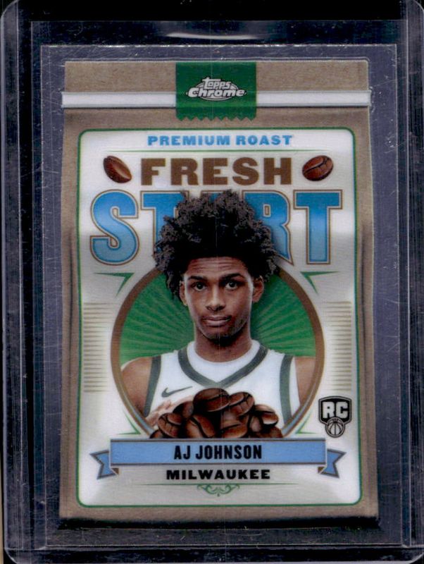 AJ Johnson 2024 Topps Chrome #FS-13 Fresh Start Rookie RAW