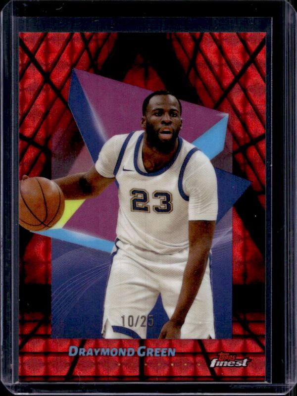 Draymond Green 2024 Topps Finest #88 Base Common - Red Black Geometric Refractor /25 RAW