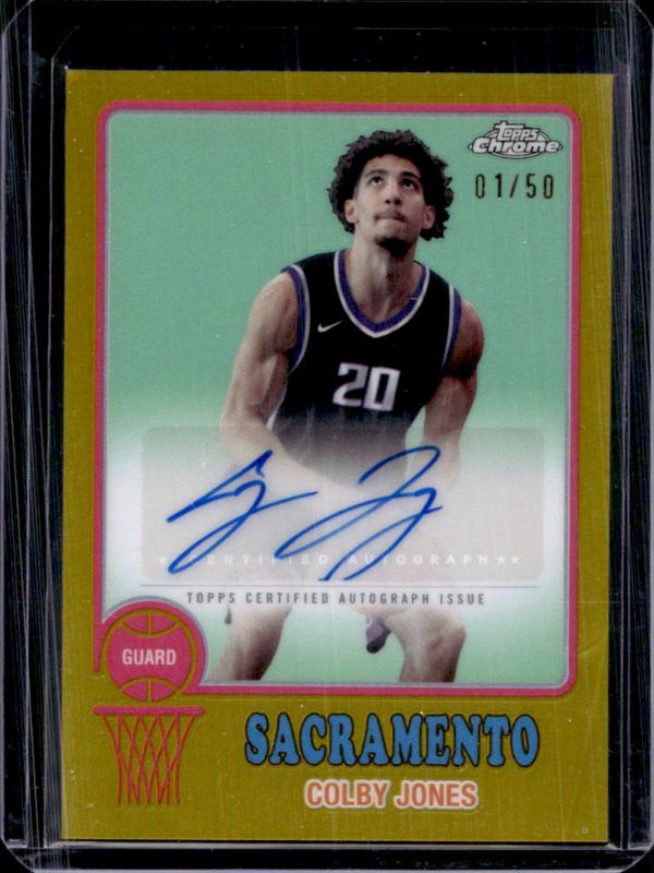 Colby Jones 2024 Topps Chrome #73TA-CJ 1973 Autographs - Gold Refractor /50 RAW