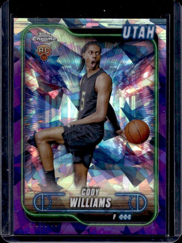 Cody Williams 2024 Topps Chrome Sapphire Edition #160 Purple /10 Rookie RAW