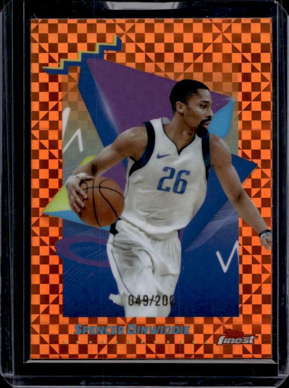 Spencer Dinwiddie 2024 Topps Finest #140 Base Uncommon - Orange X-Fractor /200 RAW