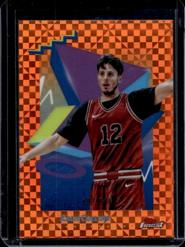 Zach Collins 2024 Topps Finest #184 Base Uncommon - Orange X-Fractor /200 RAW