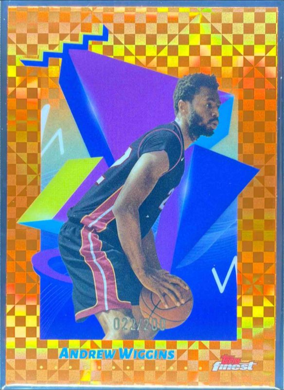 Andrew Wiggins 2024 Topps Finest #189 Base Uncommon - Orange X-Fractor /200 RAW