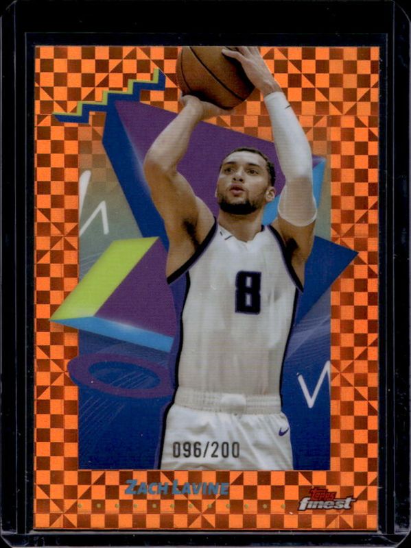 Zach LaVine 2024 Topps Finest #113 Base Uncommon - Orange X-Fractor /200 RAW
