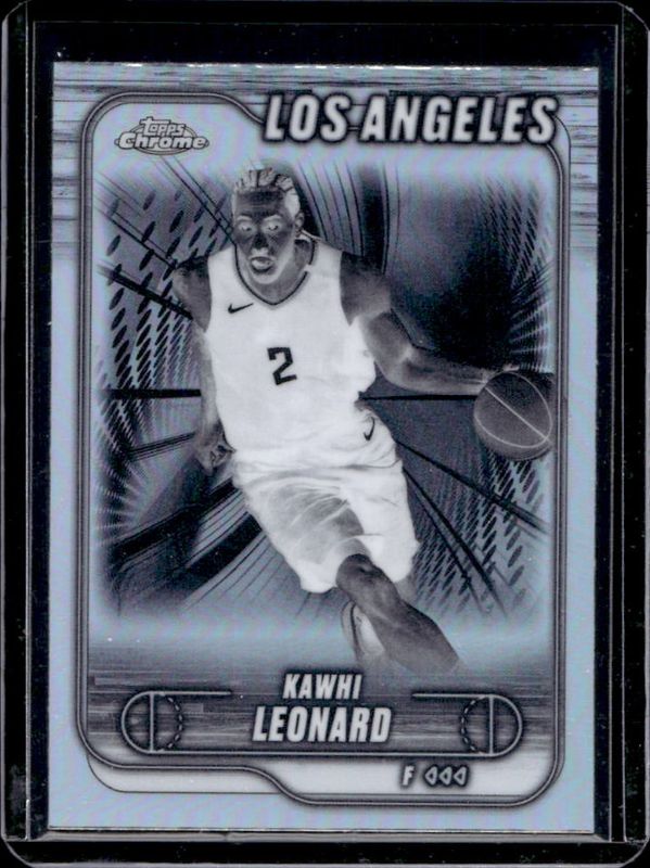 Kawhi Leonard 2024 Topps Chrome #120 Negative Refractor RAW