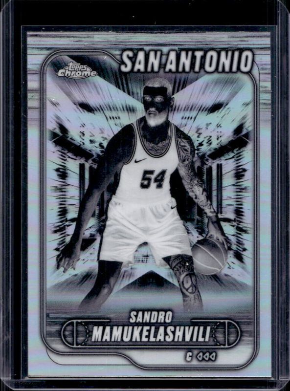 Sandro Mamukelashvili 2024 Topps Chrome #186 Negative Refractor RAW