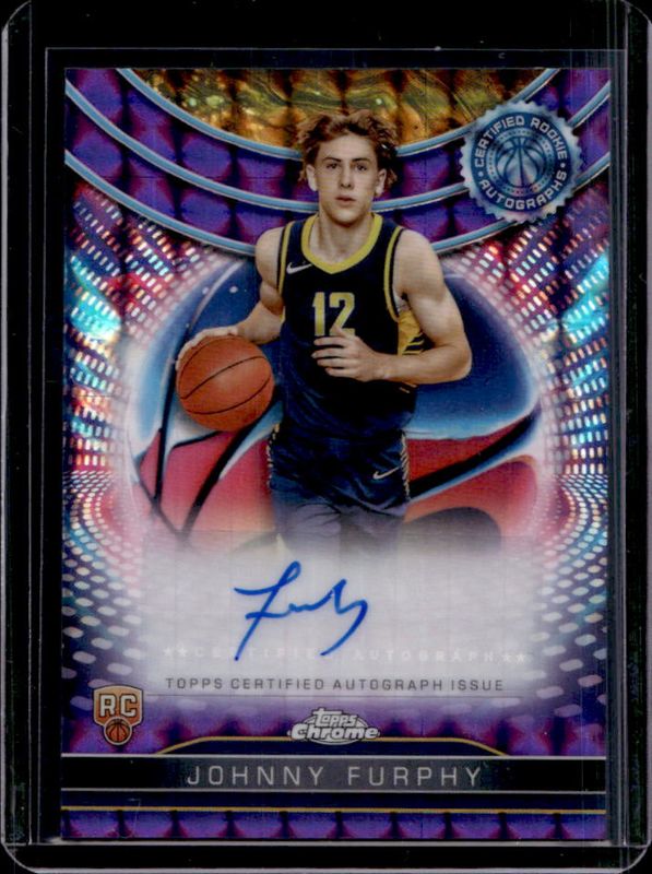 Johnny Furphy 2024 Topps Chrome #TCRA-JF Certified Autographs Issue Rookies - Purple Geometric Refractor RAW