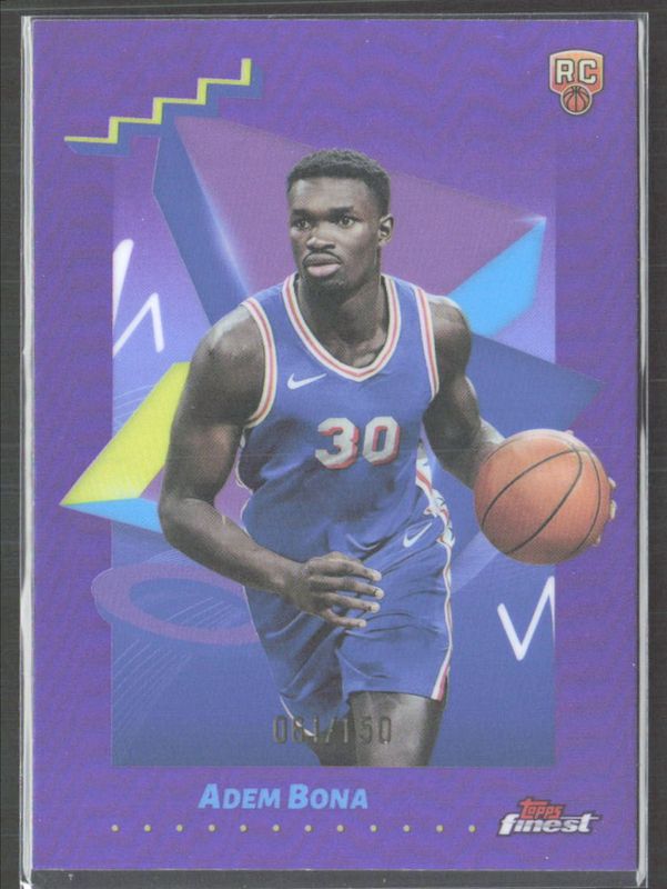 Adem Bona 2024 Topps Finest #174 Base Uncommon - Purple Refractor /150 RAW