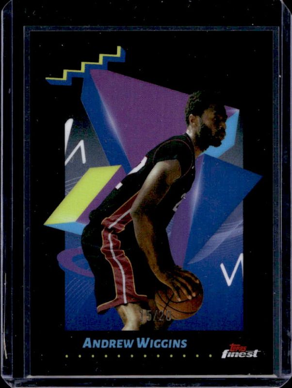 Andrew Wiggins 2024 Topps Finest #189 Base Uncommon - Black Refractor /20 RAW